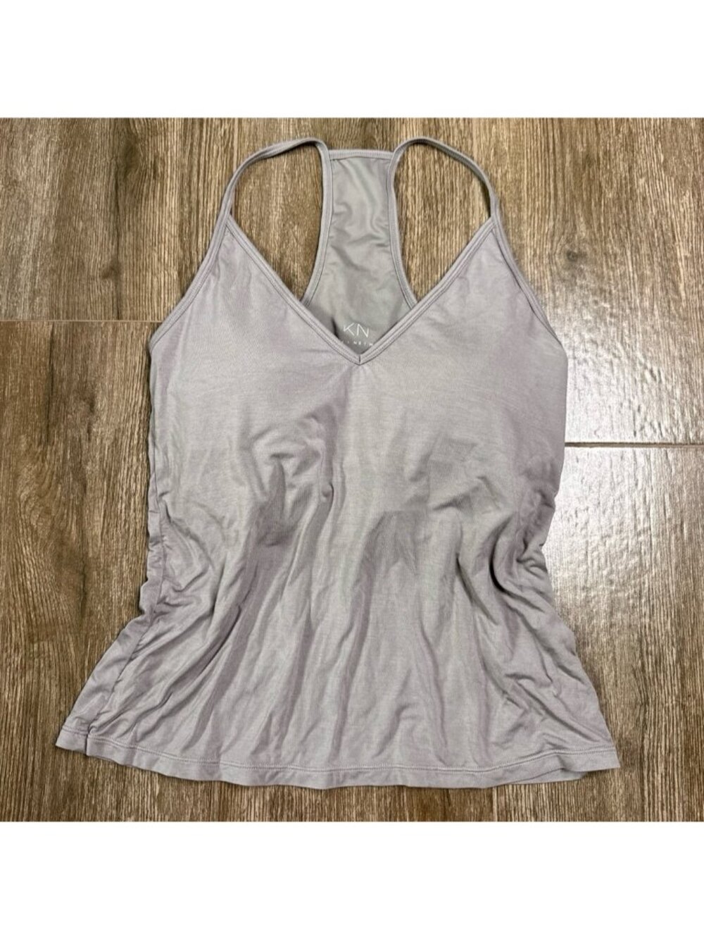 KN Athletic Tank Top WomeKN Athletic Tank Top Women's Gray Racerback Workout Top